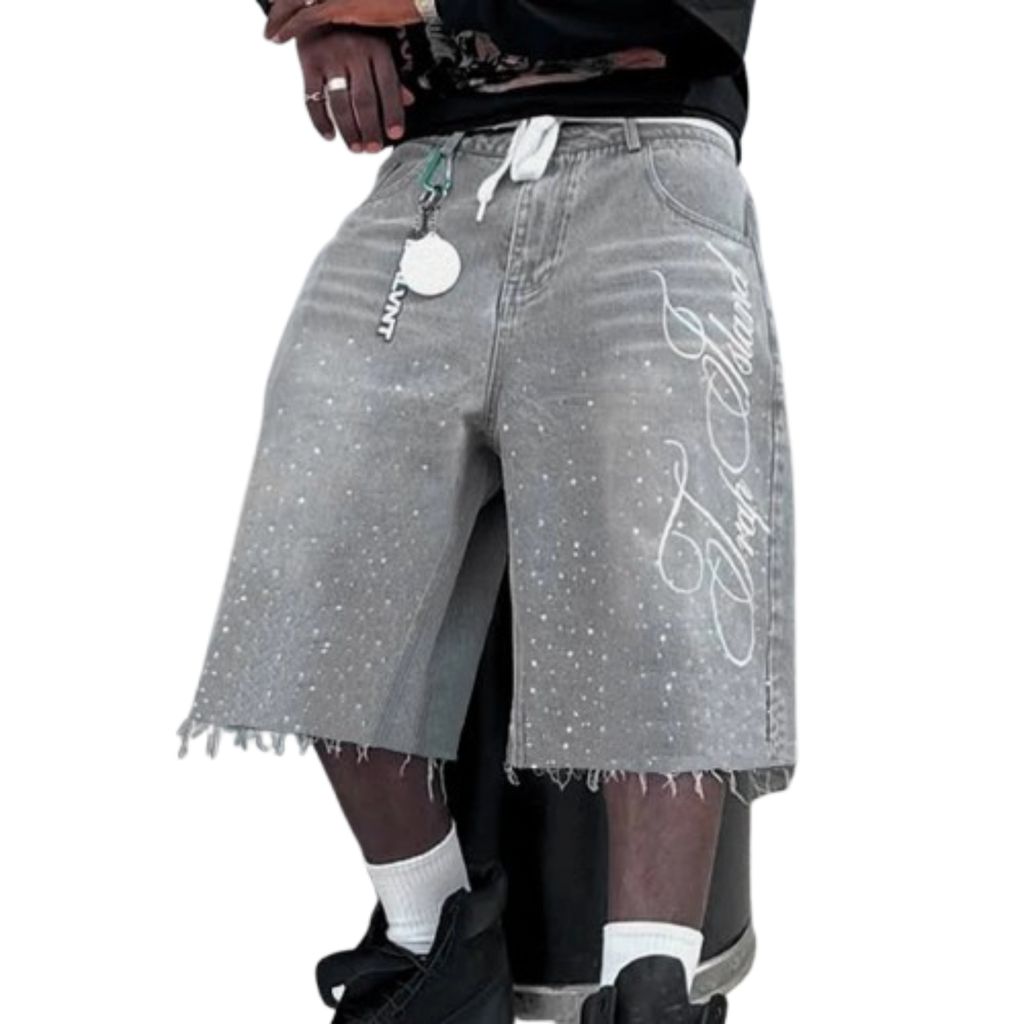 Denim Shorts Rhinestone