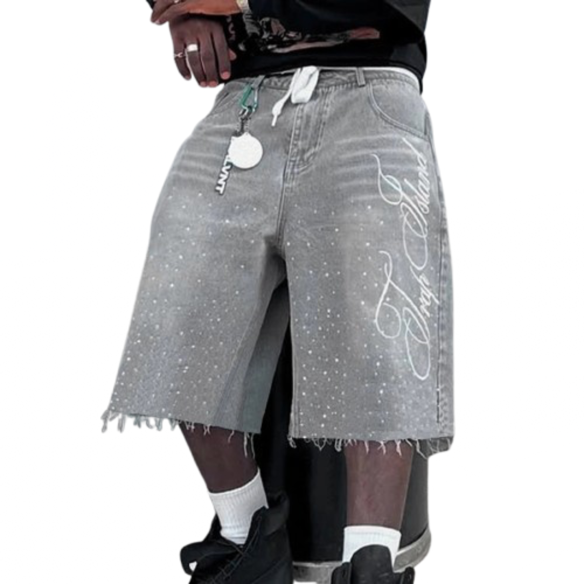 Denim Shorts Rhinestone