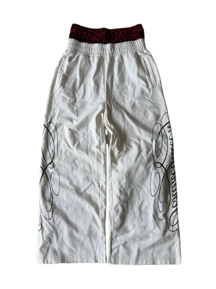 Double Waisted Causal Sweatpants Leopard Print