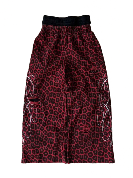 Double Waisted Causal Sweatpants Leopard Print