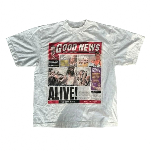 Oversized Newspaper Graphic Tee