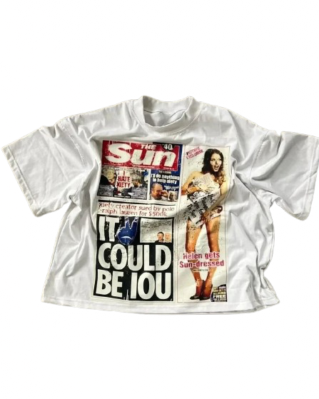 Oversized Newspaper Graphic Tee