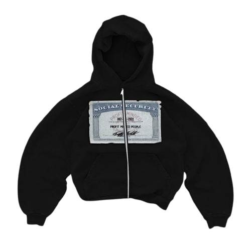Social Security Zip Up Hoodie