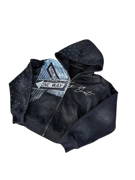 One Way Zip Up Hoodie